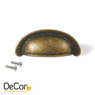 Poignée meubles Alberic L77mm entraxe 64mm Zamak Bronze