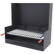 Barbecue charbon de bois 80 cm avec paravents