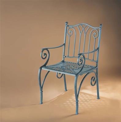 Fauteuil de jardin, collection Zahara, lot de 2, couleur bleu