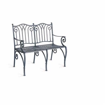 Banc de jardin, collection Zahara, 2 places, couleur brun