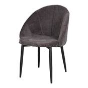 Lot 2 chaises tapissées style mid century gris