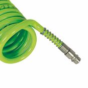 Tuyau air 5m spiralé 6x8mm BASF PU raccordé