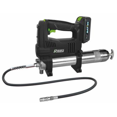 Pompe à graisse électrique sur batterie R-bat20, avec batterie 20 volt 2amp et chargeur