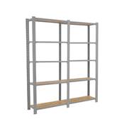 Étagère en métal gris osb 10 étagères charge 200 kgs dim.2100x1600x300mm sans vis