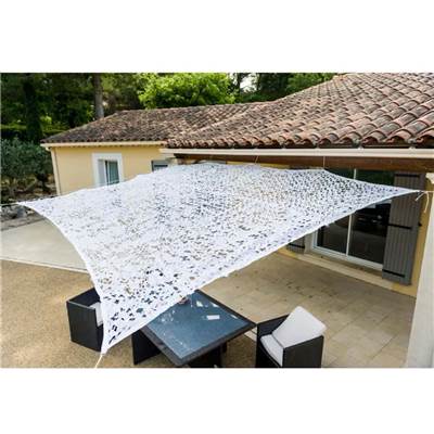 Toile d'ombrage ajourée carrée blanche 120g/m2 dim.3x3m