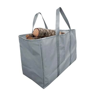 Sac porte bûches 50 kg imperméable 330 g/m2 gris