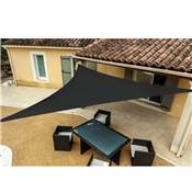 Voile d'ombrage triangulaire gris 160g/m2 dim.5x5x5m polyester