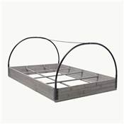 Carré potager bois sapin serre 120x80 hauteur 50cm 12 compartiments 30 x 27 cm gris