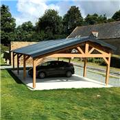 Abri Deux Pentes Faitage Dcal, Bois DOUGLAS