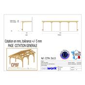 Abri Toit Plat Adossé, Bois DOUGLAS Français