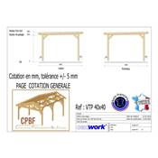 Abri, carport Toit Plat, Bois DOUGLAS Français