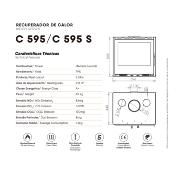 Pack Insert cheminée bois PORTIMAO-C-595-S, 6.5KW, Cadre 4 côtés