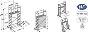 Échafaudage pliant aluminium 4.5 m