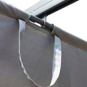 Pergola aluminium structure gris anthracite 12 m² toile d'ombrage