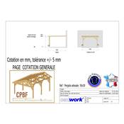 Pergola Adossée Bois Douglas France Carport Auvent terrasse 500x300cm H 250cm