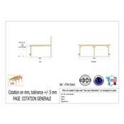 Abri Toit Plat Adossé Bois Douglas France Carport Auvent voiture 500x650cm H 250cm