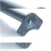 Lot 4 pieds table diam. 60mm H 830mm Acier alu.