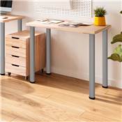 Lot 4 pieds table diam. 60mm H 830mm Acier alu.