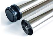 Lot 4 pieds table diam. 60mm H 710mm Acier Nickel satiné
