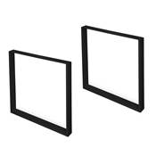 Jeu pieds rectangulaires Square table larg. 800mm Acier noir