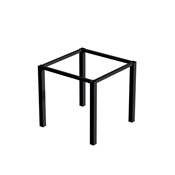 Pieds carrés cadre table 50x50mm 750x750mm Acier noir