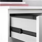 Lot 5 jeux Coulisses tiroirs roulement billes haut. 45mm prof. 600mm sortie totale Noir