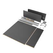 Kit tiroirs cuisine salle bains Vertex haut. 178mm panneaux inclus mod. 600mm Anthracite