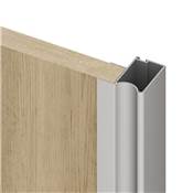 Kit ferrures Placard 81 2 coulissants fermeture souple profilé Wave ép. 16mm Anodisé mat