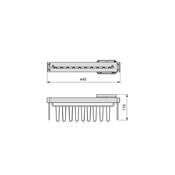 Porte cravates latéral extractible Moka plastique alu. moka