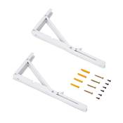 Jeu Supports pliables long. 403mm Acier blanc