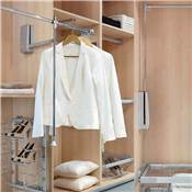 Jeu d'inserts latéraux cintres pliants armoire Hang plastique alu. peint