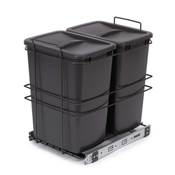 Poubelle recyclage montage inf. extraction manuelle cuisine Recycle 2x35L Anthracite