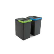 Poubelles pour tiroir de cuisine Recycle, Hauteur 266mm
