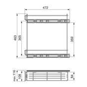 Porte-bouteilles extractible SupraMax mod. 150mm acier chromé