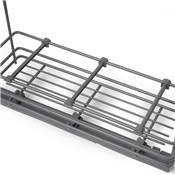 Porte-bouteilles extractible f. amortie gauche 3 plateaux mod. 200mm Acier Anthracite