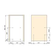 Chariot coulissant Supra fixation inf. f. amortie mod. 300mm acier chromé