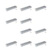 Lot 10 poignées meubles Sedavi L137mm entraxe 128mm Zamak alu.