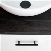 Lot 10 poignées meubles Orlando L136mm entraxe 96mm Acier noir