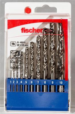 Coffret plastique de 10 mèches acier HSS-G Ø1-10 x 1,0 mm