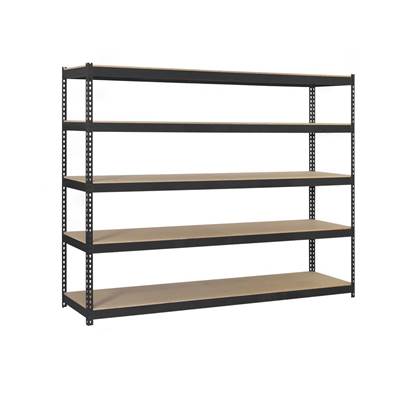 Rayonnage anthracite bois étagères charge 600 kgs dim.2500x1500x600mm sans vis