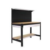 Établi métal anthracite bois capacité charge 600 kgs dim.1445x1210x610mm à visser