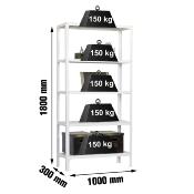 Étagère en métal  5 étagères charge 100 kgs dim.1802x1100x310mm sans vis