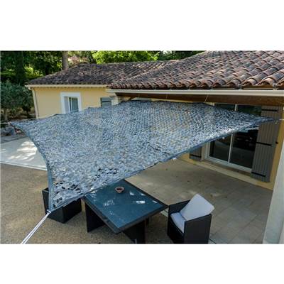 Toile d'ombrage ajourée rectangulaire gris 120g/m2 dim.4x5m