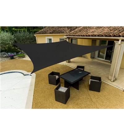 Voile d'ombrage rectangulaire anthracite 160g/m2 dim.3x4m polyester