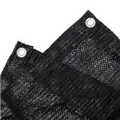Toile d'ombrage potager et serre 4x5m oeillets 50cm filtre 75% 80 g/m2 noir