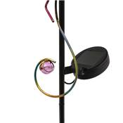 Flamant à planter solaire décoration de jardin 1 led hauteur 84cm rose