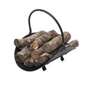 Range bûche berceau sur pied acier 48cm noir