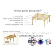Abri, carport Toit Plat, Bois DOUGLAS Français