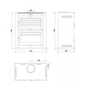 Poêle à bois en acier avec four 11.5 Kw grand Four en acier inox 1005x1155x550 mm HL-200-F