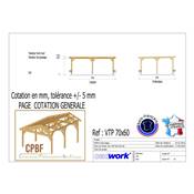 Abri, carport Toit Plat, Bois DOUGLAS Français